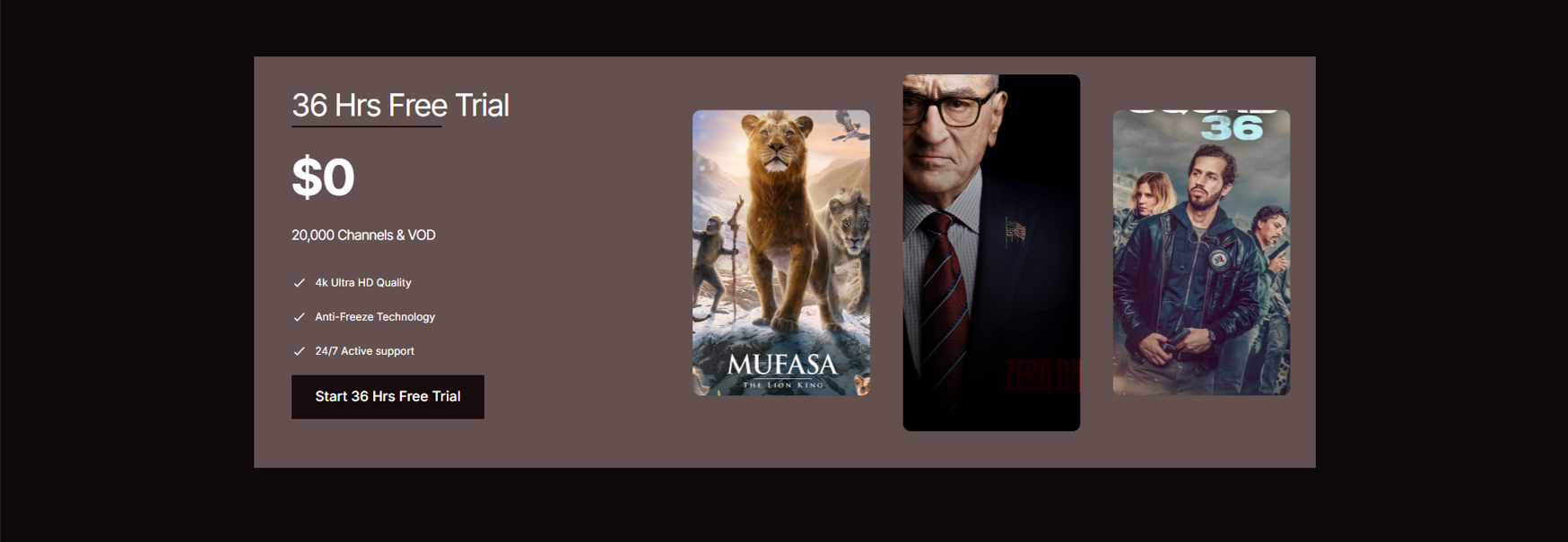 36-Hour Free Trial Section